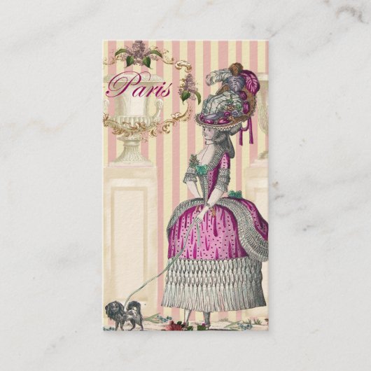 Morgen Stroll hinunter die Champions-Élysées Visitenkarte (Vorderseite)