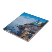 Morgen Sun am Bass-Hafen-Leuchtturm Fliese (Seite)