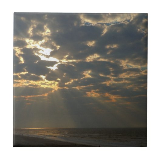 Morgen Sun und Ozean Fliese (Vorderseite)