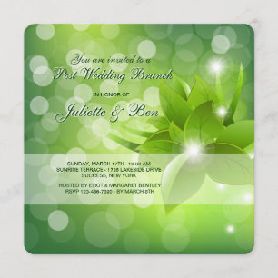 Morgen-Tau-Posten-Hochzeits-Brunch-Einladung Einladung