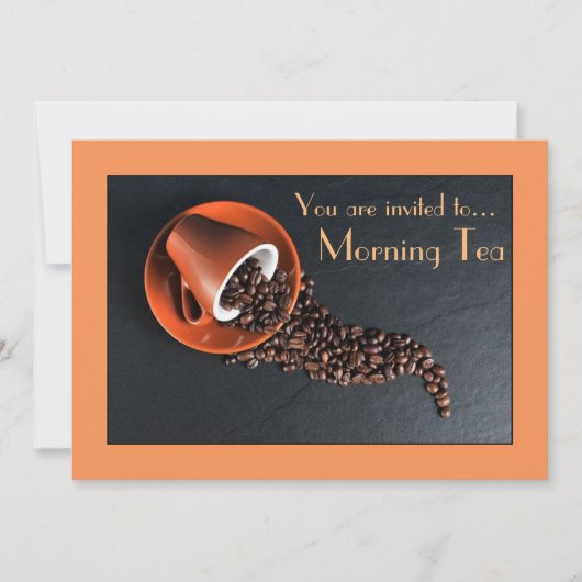 Morgen-Teekaffeedattel-Café-Party Einladung (Vorderseite)
