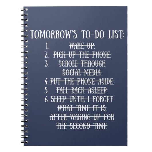 Morgen-To-Do-Liste Notizblock (Vorderseite)