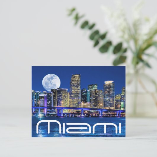 MORGEN ÜBER MIAMI. POSTKARTE (Stehend Vorderseite)