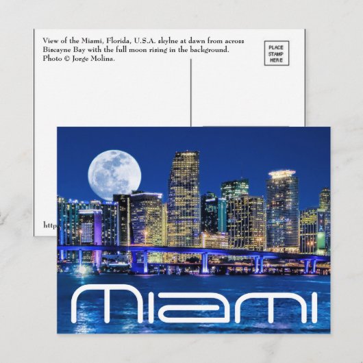 MORGEN ÜBER MIAMI. POSTKARTE (Vorne/Hinten)