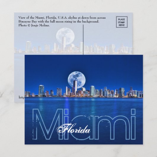 MORGEN ÜBER MIAMI. POSTKARTE (Vorne/Hinten)