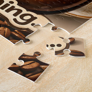 Morgen, verschlafene Kaffeebohne lustiges, nachvol Puzzle