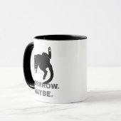 Morgen vielleicht eine lustige Faulkatze Tasse (Vorderseite Links)