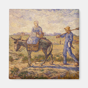 Morgen Vincent van Goghs  , gehend aus zu arbeiten Magnet