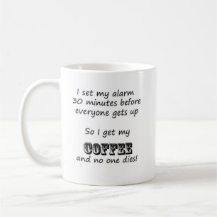 Morgen-Warnung Kaffeetasse
