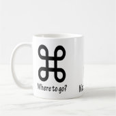 MORGEN, wer dort ist, wo man hingehen soll Kaffeetasse (Links)