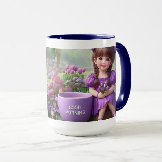 Morgen Zenith: Mit frischer Energie Ihren Morgengr Tasse (VorderseiteRechts)