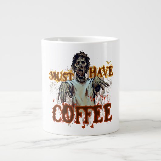 Morgen-Zombie-Kaffee-Tasse Jumbo-Tasse (Vorderseite)