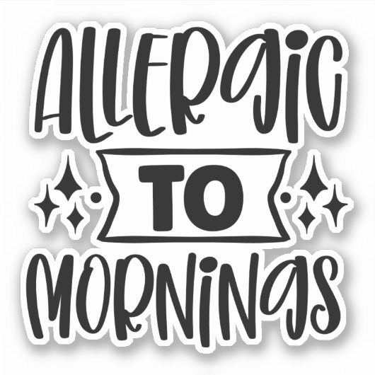 Morgenallergie Aufkleber (Vorderseite)