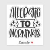 Morgenallergie Aufkleber (Blatt)