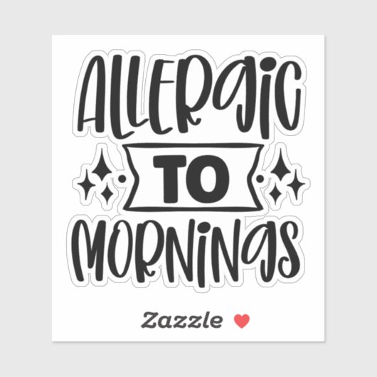 Morgenallergie Aufkleber (Blatt)