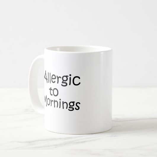 Morgenallergie Kaffeetasse (Vorderseite Links)