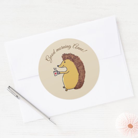 Morgenaufkleber Runder Aufkleber (Umschlag)