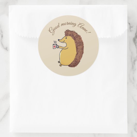 Morgenaufkleber Runder Aufkleber (Tasche)