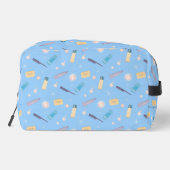 Morgenbad Toilettenartikel Muster blau Waschbeutel (Rückseite)