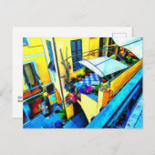 Morgenblick vom Cinque Terre Balcony Postkarte (Vorne/Hinten)