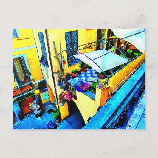 Morgenblick vom Cinque Terre Balcony Postkarte (Vorderseite)