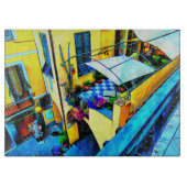 Morgenblick vom Cinque Terre Balcony Schneidebrett (Vorderseite)