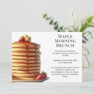 Morgenbrunch   Pfannkuchen & Ahornsirup Gemütliche Einladung