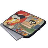 Morgencafépause Laptopschutzhülle (Vorne Knopf)