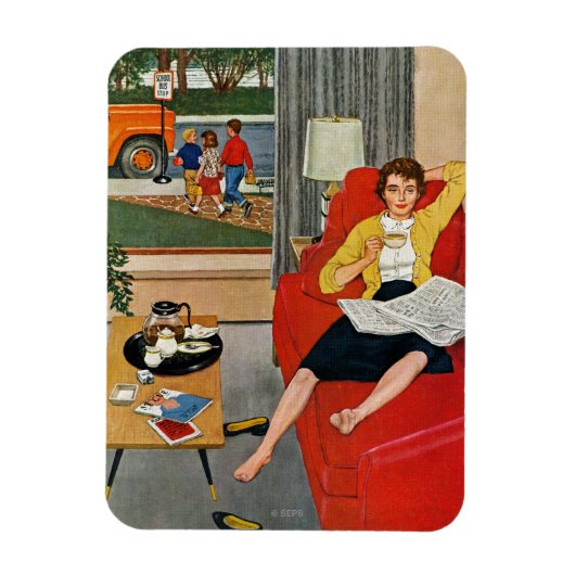 Morgencafépause Magnet (Vertikal)