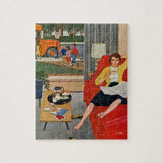 Morgencafépause Puzzle (Vertikal)