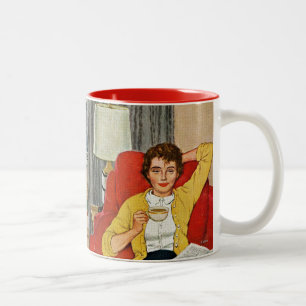 Morgencafépause Zweifarbige Tasse