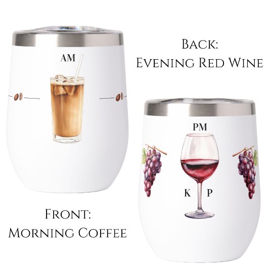 Morgencoffee Abend Red Wine Time Tumbler