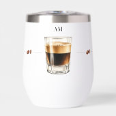 Morgencoffee Abend Rosé Wine Time Tumbler (Vorderseite)
