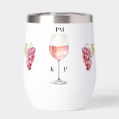Morgencoffee Abend Rosé Wine Time Tumbler (Rückseite)