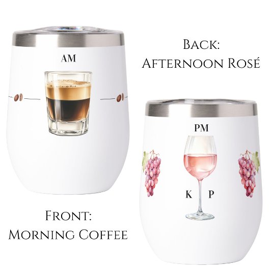 Morgencoffee Abend Rosé Wine Time Tumbler