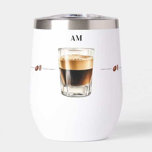 Morgencoffee Abend Wine Time Tumbler (Vorderseite)