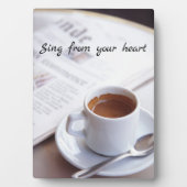 Morgencoffee Plaque mit Easel Fotoplatte (Vorderseite)