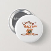 Morgencoffee Vibes - Elegantes Coffee Cup Design Button (Vorne & Hinten)