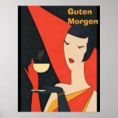 Morgencoffee Vintag Lady Poster (Vorne)