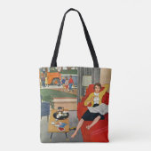 Morgencoffeepause Tasche (Rückseite)