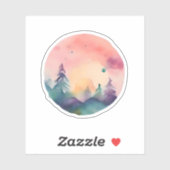 Morgendämmerung: Alpines Erwachen Aufkleber (Blatt)