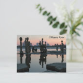 Morgendämmerung am Ottawa River. Postkarte (Stehend Vorderseite)