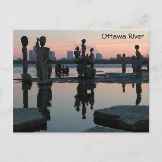 Morgendämmerung am Ottawa River. Postkarte (Vorderseite)