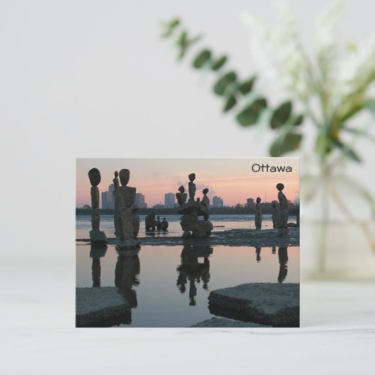 Morgendämmerung am Ottawa River. Postkarte (Stehend Vorderseite)