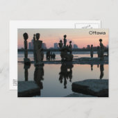 Morgendämmerung am Ottawa River. Postkarte (Vorne/Hinten)