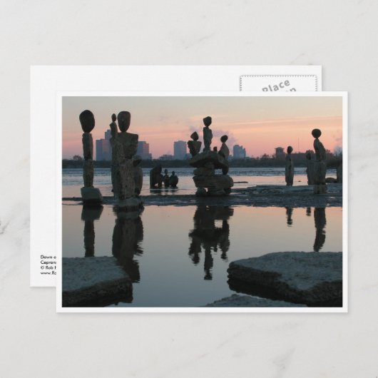 Morgendämmerung am Ottawa River. Postkarte (Vorne/Hinten)