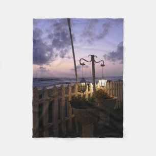 Morgendämmerung am Strand Fleecedecke
