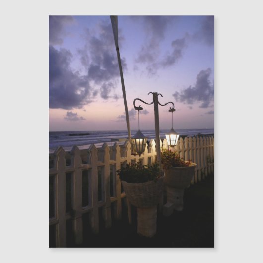 Morgendämmerung am Strand Magnetkarte (Vorderseite)