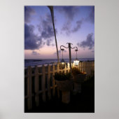 Morgendämmerung am Strand Poster (Vorne)