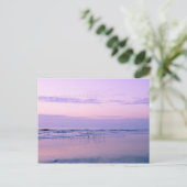 Morgendämmerung am Strand Postkarte (Stehend Vorderseite)
